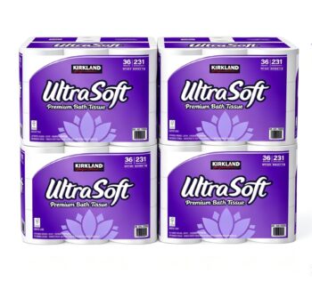 Kirkland Signature Ultra Soft Bath Tissue, 2-Ply, 231 Sheets, 4 × 36 Rolls (144 Total Rolls)