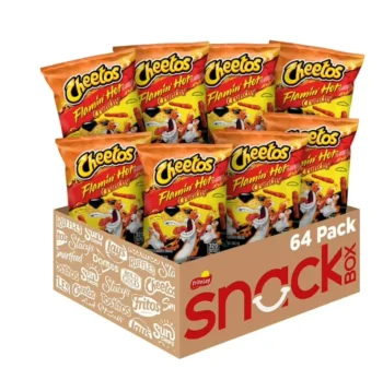 Cheetos Flamin' Hot Crunchy Cheese Snacks - 64 Pack Bulk Box | Free Shipping Across Canada